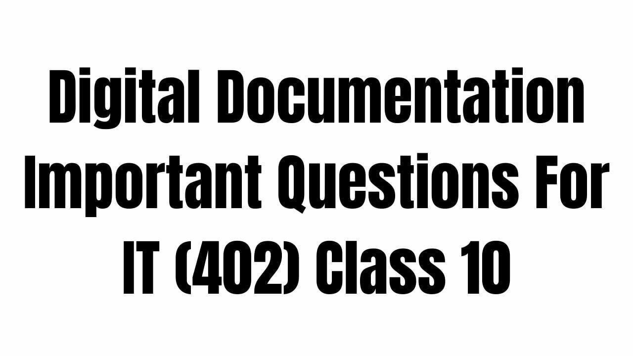 important questions for information technology class 10